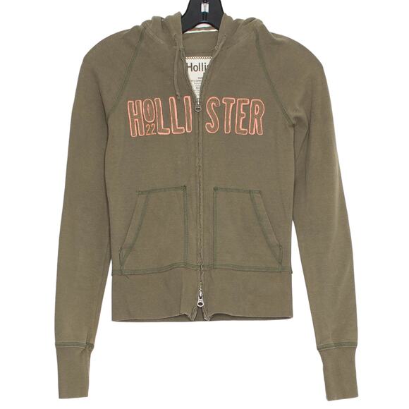 Hollister Jacket Hoodie Y2K Preppy Bella Swan Elena Gilbert Two Way Zip Medium - Picture 2 of 10